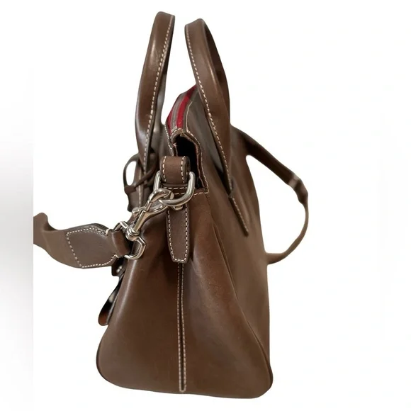 Dooney & Bourke Toscana Brown Leather Satchel Bag - Picture 6 of 16